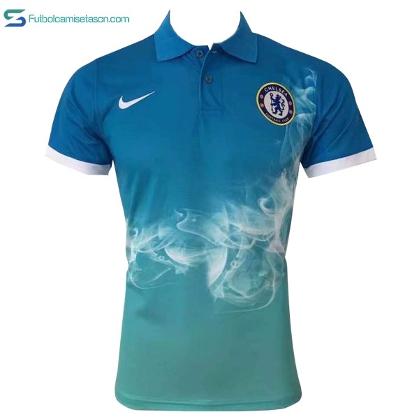 Polo Chelsea 2017/18 Azul Verde